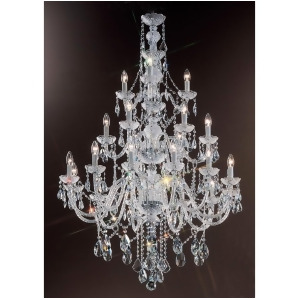 Classic Monticello 21 Lt Chandelier Chrome Crystal Elements 8251Chs - All