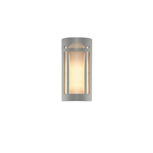 Justice Design Ambiance Big Arch Sconce Outdr Open Top/Bot Bisq Wht Incan - All