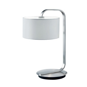 Arnsberg Cannes 1 Light Table Lamp w/White Shade Matte Nickel 500100107 - All