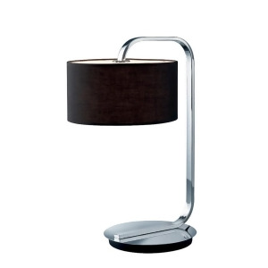 Arnsberg Cannes 1 Light Table Lamp w/Black Shade Chrome 500100106 - All