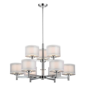 Dolan Designs 9-Light Chandelier Double Organza in Chrome 1272-26 - All