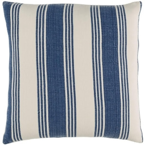 Anchor Bay by Surya Poly Fill Pillow Navy/Cream 18 x 18 Acb004-1818p - All