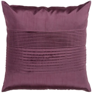 Solid Pleated by Surya Down Fill Pillow Dark Purple 18 x 18 Hh016-1818d - All