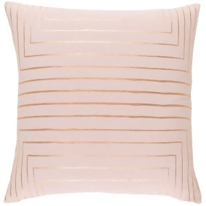 Crescent by Surya Poly Fill Pillow Blush/Gold 18 x 18 Csc006-1818p - All
