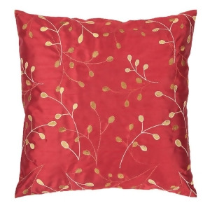 Blossom by Surya Down Pillow Red/Camel/Cream 18 x 18 Hh093-1818d - All
