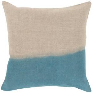 Dip Dyed by Surya Poly Fill Pillow Khaki/Teal 22 x 22 Dd010-2222p - All