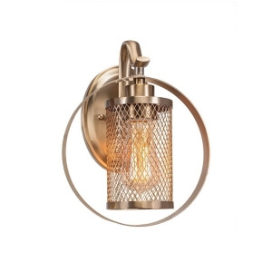 Toltec Infinity 1 Wall Sconce New Age Brass w/Amber Led Bulb 1612-Nab-led18a - All