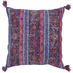 Zahra by Surya Poly Fill Pillow Dark Blue/Bright Purple/Denim 30 x 30 Zp001-3030p - All