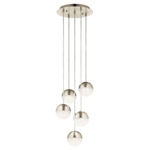 Elan Moonlit Chandelier Round Pendant In Brushed Nickel 84014 - All