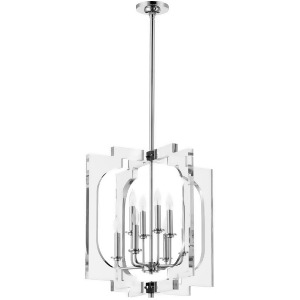 Quorum Broadway 8 Light Pendant in Polished Nickel 605-8-62 - All