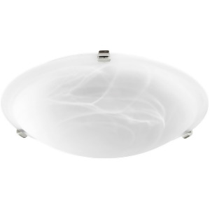 Quorum 16 Faux Alab Ceiling Mount in Polished Nickel /Faux Alabaster 3000-16-62 - All