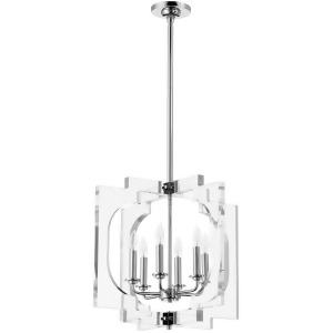 Quorum Broadway 6 Light Pendant in Polished Nickel 605-6-62 - All