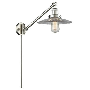 Innovations 1 Light Halophane Swing Arm in Brushed Satin Nickel 237-Sn-g2 - All