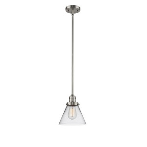 Innovations 1 Light Large Cone Mini Pendant in Brushed Satin Nickel 201S-sn-g42 - All