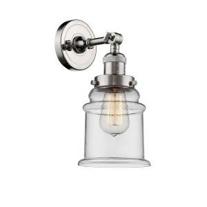 Innovations 1 Light Canton Sconce in Polished Nickel 203-Pn-g182 - All