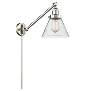 Innovations 1 Light Large Cone Swing Arm in Brushed Satin Nickel 237-Sn-g44 - All