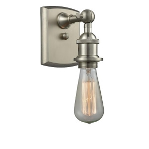 Innovations 1 Light Bare Bulb Sconce in Brushed Satin Nickel 516-1W-sn - All