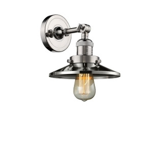 Innovations 1 Light Railroad Sconce in Polished Nickel 203-Pn-m1 - All