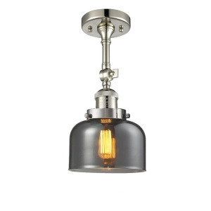 Innovations 1 Light Large Bell Semi-Flush Mount in Polished Nickel 201F-pn-g73 - All