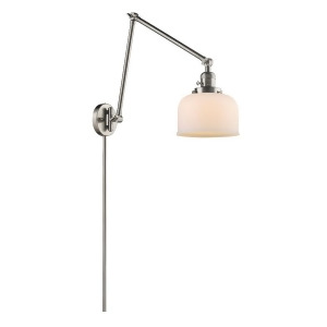 Innovations 1 Light Large Bell Double Swing Arm in Brushed Satin Nickel 238-Sn-g71 - All