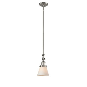 Innovations 1 Light Small Cone Mini Pendant in Brushed Satin Nickel 206-Sn-g61 - All