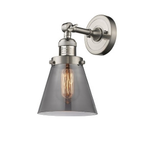 Innovations 1 Light Small Cone Sconce in Brushed Satin Nickel 203-Sn-g63 - All