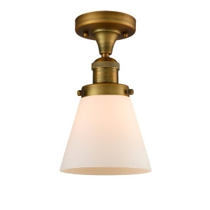 Innovations 1 Light Small Cone Semi-Flush Mount in Brushed Brass 517-1Ch-bb-g61 - All