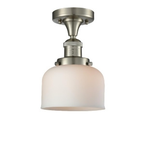 Innovations 1 Light Large Bell Semi-Flush Mount in Brushed Satin Nickel 517-1Ch-sn-g71 - All