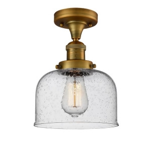 Innovations 1 Light Large Bell Semi-Flush Mount in Brushed Brass 517-1Ch-bb-g74 - All