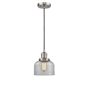 Innovations 1 Light Large Bell Mini Pendant in Brushed Satin Nickel 201C-sn-g72 - All