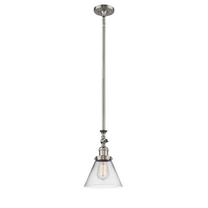 Innovations 1 Light Large Cone Mini Pendant in Brushed Satin Nickel 206-Sn-g42 - All