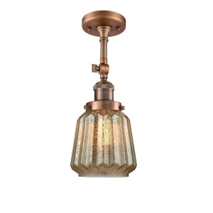 Innovations 1 Light Chatham Semi-Flush Mount in Antique Copper 201F-ac-g146 - All
