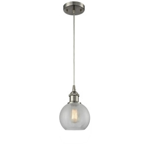 Innovations 1 Light Athens Mini Pendant in Brushed Satin Nickel 516-1P-sn-g125 - All