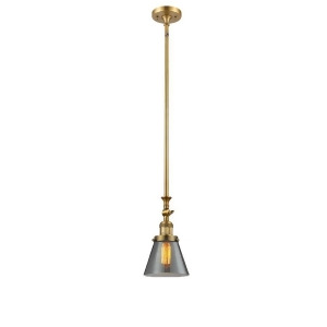 Innovations 1 Light Small Cone Mini Pendant in Brushed Brass 206-Bb-g63 - All