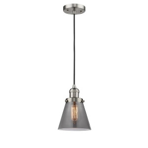 Innovations 1 Light Small Cone Mini Pendant in Brushed Satin Nickel 201C-sn-g63 - All