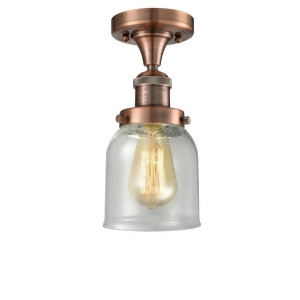 Innovations 1 Light Small Bell Semi-Flush Mount in Antique Copper 517-1Ch-ac-g54 - All