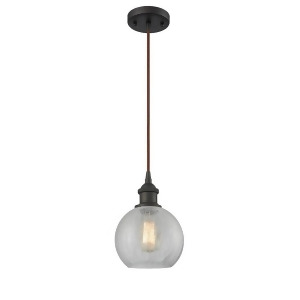 Innovations 1 Light Athens Mini Pendant in Oiled Rubbed Bronze 516-1P-ob-g125 - All