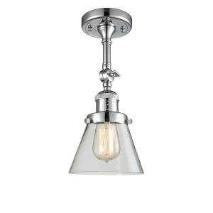 Innovations 1 Light Small Cone Semi-Flush Mount in Polished Chrome 201F-pc-g62 - All
