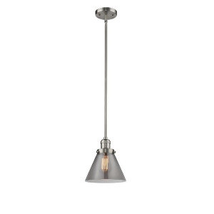 Innovations 1 Light Large Cone Mini Pendant in Brushed Satin Nickel 201S-sn-g43 - All