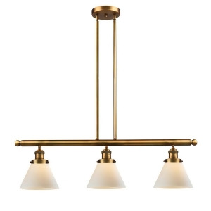 Innovations 3 Light Large Cone Island Light in Brushed Brass 213-Bb-g41 - All