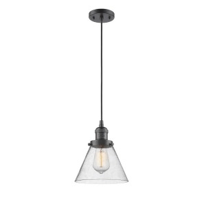 Innovations 1 Light Large Cone Mini Pendant in Oiled Rubbed Bronze 201C-ob-g44 - All