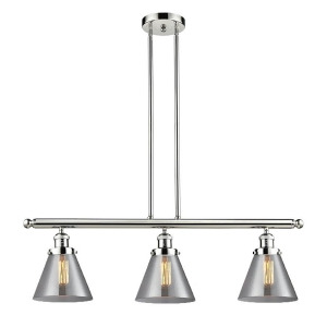 Innovations 3 Light Large Cone Island Light in Polished Nickel 213-Pn-g43 - All