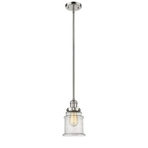 Innovations 1 Light Canton Mini Pendant in Polished Nickel 201S-pn-g184 - All