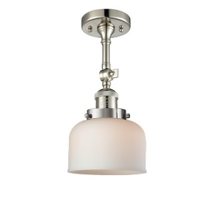 Innovations 1 Light Large Bell Semi-Flush Mount in Polished Nickel 201F-pn-g71 - All