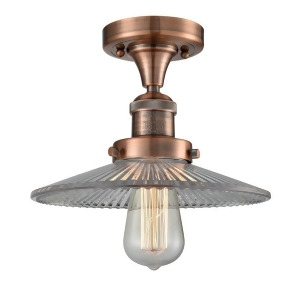 Innovations 1 Light Halophane Semi-Flush Mount in Antique Copper 517-1Ch-ac-g2 - All