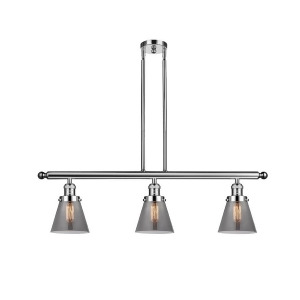 Innovations 3 Light Small Cone Island Light in Polished Nickel 213-Pn-g63 - All