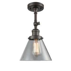 Innovations 1 Light Large Cone Semi-Flush Mount in Oiled Rubbed Bronze 201F-ob-g42 - All