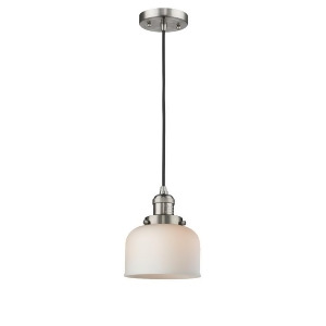 Innovations 1 Light Large Bell Mini Pendant in Brushed Satin Nickel 201C-sn-g71 - All