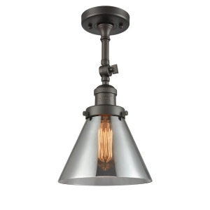 Innovations 1 Light Large Cone Semi-Flush Mount in Oiled Rubbed Bronze 201F-ob-g43 - All