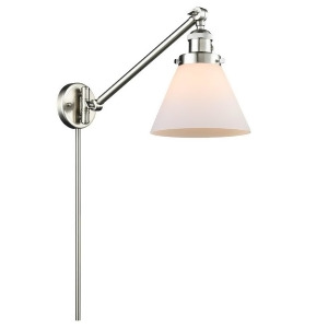 Innovations 1 Light Large Cone Swing Arm in Brushed Satin Nickel 237-Sn-g41 - All